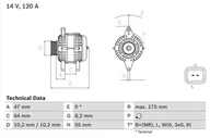 Alternatory - BOSCH Alternator 0 986 049 650 - miniaturka - grafika 1