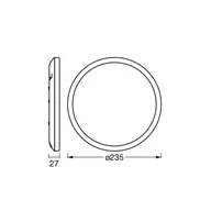 Lampy sufitowe - OSRAM Lampa sufitowa LED ORBIS ULTRA SLIM, możliwość ściemniania, czarny, tworzywo sztuczne - miniaturka - grafika 1