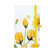 Kalendarze - Dik Kalendarz 2026 kieszonkowy tygodniowy żółte Kwiaty - kalendarz - miniaturka - grafika 1