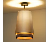 Lampy sufitowe - Duolla - Żyrandol natynkowy BELL SHINY 1xE27/15W/230V śr. 25 cm srebrny/czarny - miniaturka - grafika 1