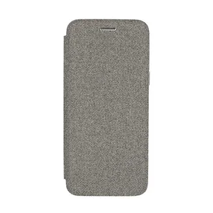 Vennus Bawełniane etui książkowe dla Apple iPhone X/iPhone XS - Szare KP18011 - Etui i futerały do telefonów - miniaturka - grafika 1