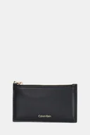Portfele - Calvin Klein portfel skórzany damski kolor czarny LV04F1076G - miniaturka - grafika 1