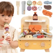 Zabawki AGD - VIGA Drewniany Zestaw do Grillowania BBQ Grill - miniaturka - grafika 1