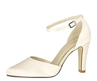 Czółenka - Rainbow Club Buty ślubne Dana - damskie, czółenka, satyna w kolorze kości słoniowej - rozmiar 38 (5 UK) - miniaturka - grafika 1