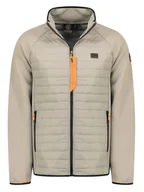 Odzież trekkingowa męska - Geographical Norway Kurtka polarowa "Traboule" w kolorze beżowo-szarym - miniaturka - grafika 1