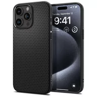 Etui i futerały do telefonów - Etui do iPhone 15 Pro Spigen Liquid Air Case obudowa plecki ochronne Matte Black + Szkło - miniaturka - grafika 1