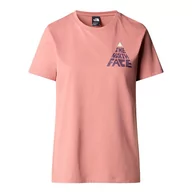 Koszulki sportowe damskie - Koszulka The North Face Mountain Play 0A87ESNXQ1 - różowa - miniaturka - grafika 1