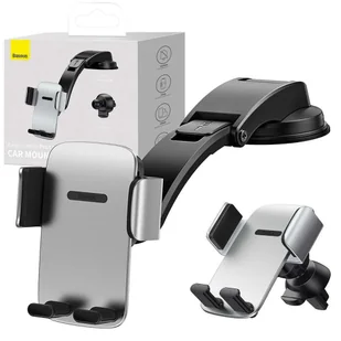 Baseus Uchwyt samochodowy Easy Control Pro, srebrny - Uchwyty samochodowe do telefonów - miniaturka - grafika 1