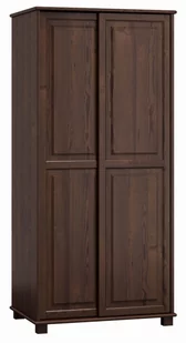 Szafa drewniana 2D nr6 drzwi przesuwne wieszak S90 orzech - Szafy - miniaturka - grafika 1