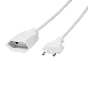 Logilink Kabel zasilający Netzkabel Euro CEE 7/16 Stecker zu Dose 2m Wei CP126 - Kable komputerowe i do monitorów - miniaturka - grafika 1