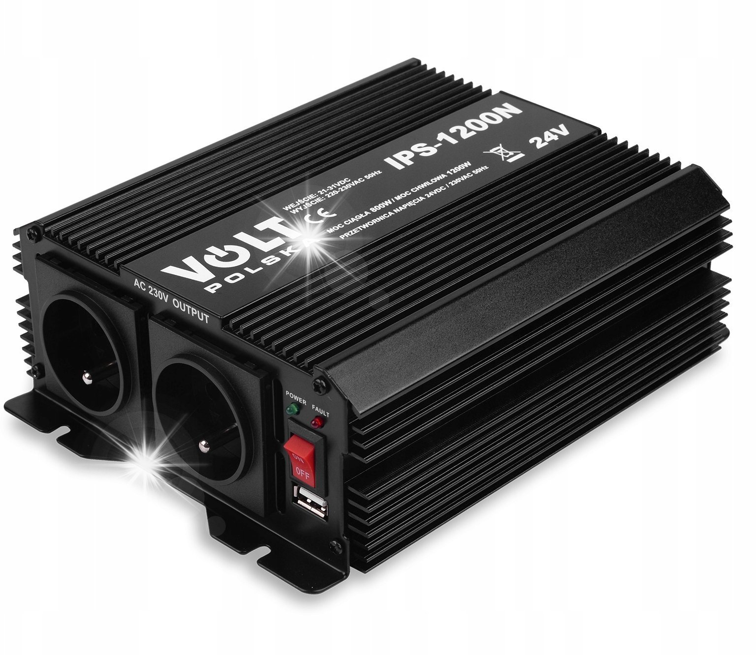 Volt PRZETWORNICA VOLT POLSKA IPS-1200 24V 230V 800/1200W