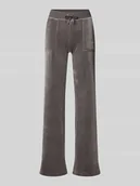 Spodnie damskie - Spodnie dresowe z niskim stanem z elastycznym pasem model ‘LAYLA’ - miniaturka - grafika 1