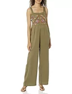 Spodnie damskie - Desigual Spodnie damskie Paula Overalls, zielony, M - miniaturka - grafika 1