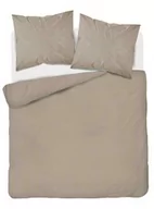 Pościel - Detexpol Pościel adamaszkowa 220x200 taupe beżowa ciemna jednobarwna paski 1 cm Pure - miniaturka - grafika 1