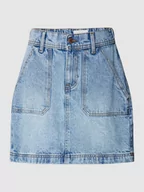 Spódnice - Spódnica jeansowa z nakładanymi kieszeniami model ‘REGINA’ - miniaturka - grafika 1