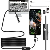 Kamery inspekcyjne - Endoskop Cyfrowy Kamera inspekcyjna Full HD Android USB Type-C micro 5m 8mm - miniaturka - grafika 1