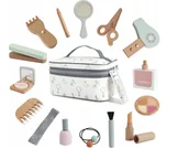 Zabawy w naśladowanie dorosłych - Drewniany Zestaw Kosmetyczny dla dziewczynki 17el / Nunukids - miniaturka - grafika 1