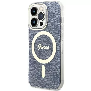 Etui Guess GUHMP15LH4STB Apple iPhone 15 Pro hardcase IML 4G MagSafe niebieski/blue - Etui i futerały do telefonów - miniaturka - grafika 3