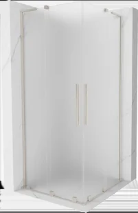 Mexen Velar L Duo kabina prysznicowa rozsuwana 80x80 cm, szron, nikiel szczotkowany - 871-080-080-02-33-97 - Kabiny prysznicowe - miniaturka - grafika 1