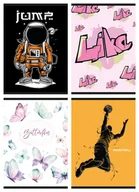 Zeszyty szkolne - Zeszyt szkolny GIMBOO, A5, w linie, 32 kart., 70gsm, mix wzorów - miniaturka - grafika 1