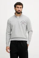 Bluzy męskie - Gant bluza męska kolor szary z nadrukiem 2067091 - miniaturka - grafika 1