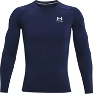 Koszulki męskie - Under Armour Under Armour Heatgear Armour Long Sleeve 1361524-410 Granatowe XL - miniaturka - grafika 1