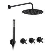 Zestawy prysznicowe - Rea Zestaw Natryskowy EXIT Black P8000 - miniaturka - grafika 1