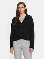 Swetry damskie - Marc O'Polo Kardigan 408 6059 61069 Czarny Relaxed Fit - miniaturka - grafika 1