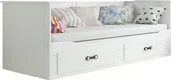 Łóżka dla dzieci i młodzieży - Elior Białe rozsuwane łóżko młodzieżowe 80x200 - Aniko - miniaturka - grafika 1