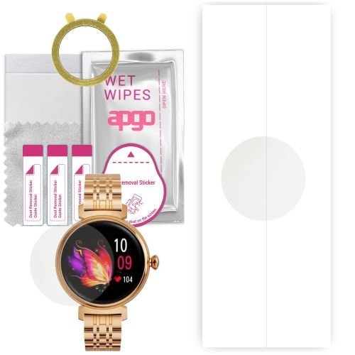 1x folia hydrożelowa MATOWA do Rubicon RNCF21 - apgo Smartwatch Hydrogel MATTE Protection Ochrona na ekran smartwatcha