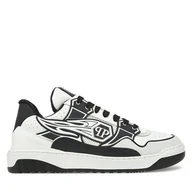 Sneakersy męskie - Sneakersy PHILIPP PLEIN SAES MSC4017 PLE010N0102 Biały - miniaturka - grafika 1