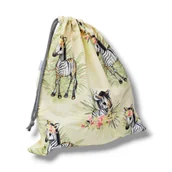 Torby szkolne - Worek na buty worek na kapcie do szkoły zebry - miniaturka - grafika 1