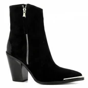Botki damskie - Czarne botki na słupku CARINII - Carinii - miniaturka - grafika 1