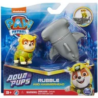 Figurki dla dzieci - Psi Patrol Zestaw Aqua Pups figurka Rubble i ryba Młot - miniaturka - grafika 1