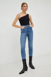 Spodnie damskie - Wrangler jeansy Walker Dirty Girl damskie high waist - grafika 1
