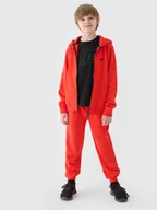 Spodnie i spodenki dla chłopców - 4F Spodnie dresowe joggery chłopięce - pomarańczowe 164 (13-14 lat) - miniaturka - grafika 1