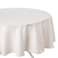 Obrusy i serwetki - Atmosphera Créateur d'intérieur Atmosphera Créateur dintérieur Plamoodporny obrus okrągły kolor kości słoniowej 180 cm B00B6BZ9KS - miniaturka - grafika 1