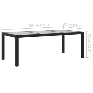 9-cz zestaw mebli ogrodowych z poduszkami, rattan PE, czarny - Meble ogrodowe - miniaturka - grafika 13