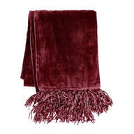 Narzuty - Burgundowa narzuta z mikropluszu na łóżko dwuosobowe 220x240 cm – Tiseco Home Studio - miniaturka - grafika 1