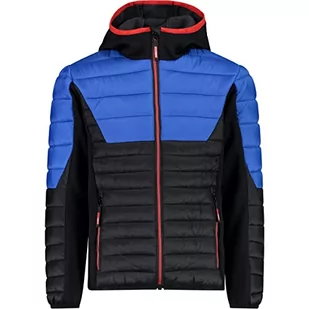 CMP - Kid Hybrid Jacket Fix Hood, Boy, Nero, 128 - Kurtki i płaszcze dla chłopców - miniaturka - grafika 1