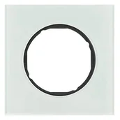 Klawisze i ramki - Hager polo R.8 Ramka 1-krotna, szkło, biały 10112609 10112609 - miniaturka - grafika 1