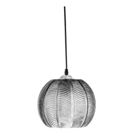 Lampy sufitowe - Szara lampa wisząca ze szklanym kloszem ø 22 cm Adar – Bloomingville - miniaturka - grafika 1