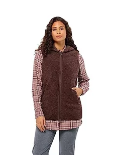 Jack Wolfskin Damska kamizelka HIGH Curl Long Vest W polarowa kamizelka, Boysenberry, S, Boysenberry, S - Kamizelki damskie - miniaturka - grafika 1