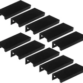 Zawiasy, okucia i inne akcesoria - Uchwyty meblowe - Uchwyty - Stop aluminium - 10 sztuk - Odległość między środkami otworów 64 mm - Czarny - miniaturka - grafika 1