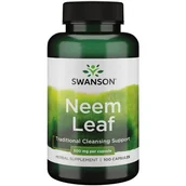 Suplementy naturalne - SWANSON Neem Leaf 500 mg - 100 kapsułek - miniaturka - grafika 1