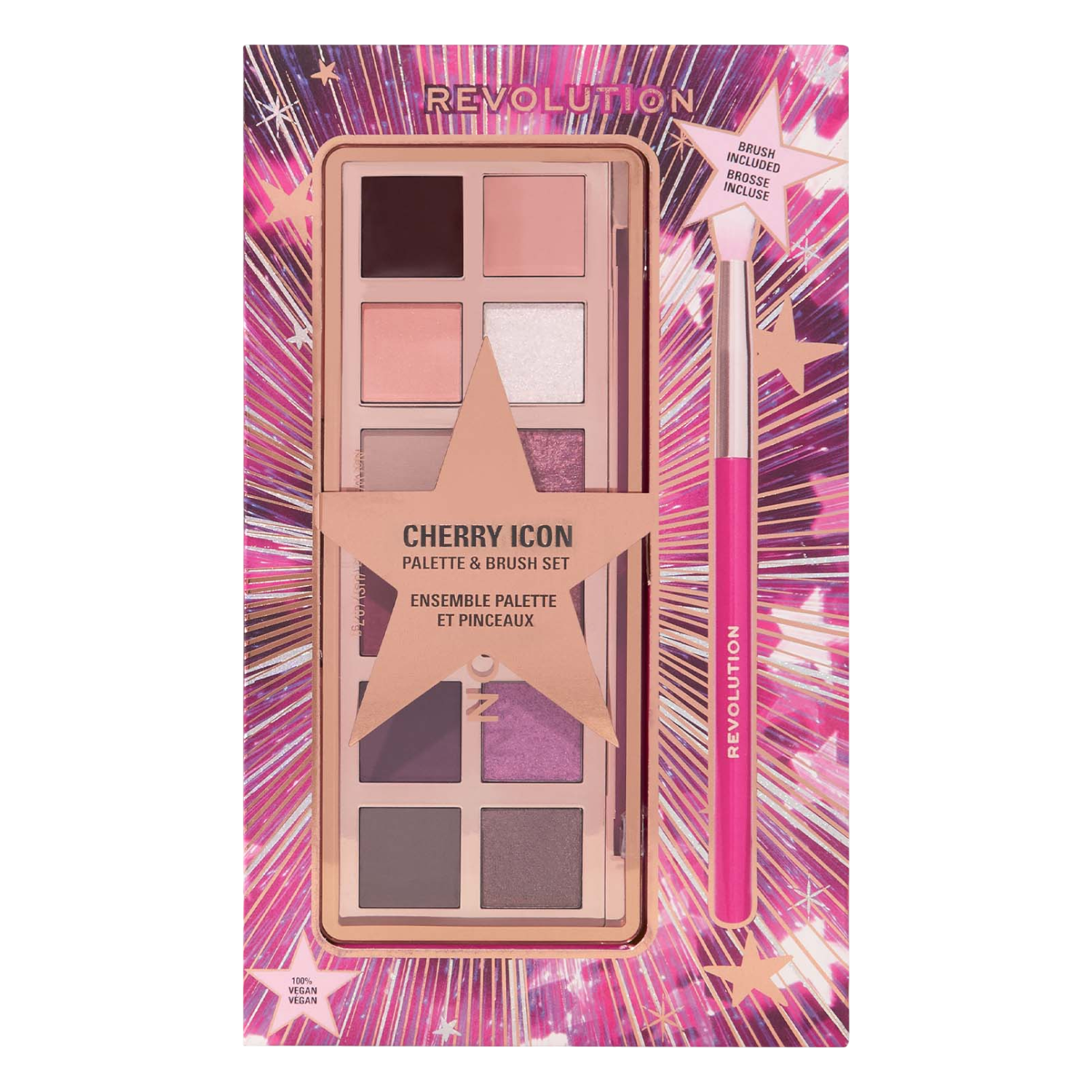MAKEUP REVOLUTION Cherie Icon Eye Shadow Palette and Brush Set
