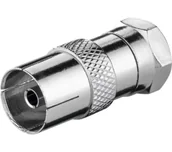 Złącza, przejściówki, adaptery - TechniSat Adapter F - gniazdo TV [76-4991-00} - miniaturka - grafika 1