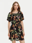 Sukienki - Roxy Sukienka letnia ERJWD03869 Czarny Regular Fit - miniaturka - grafika 1