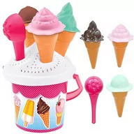 Place zabaw - Woopie Zestaw do Piaskownicy LODY Foremki Wiaderko z Lodami do Piasku 31071 - miniaturka - grafika 1