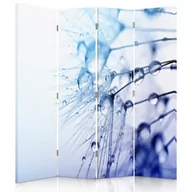 Parawany - Parawan dwustronny obrotowy FEEBY, Dmuchawiec Niebieski 145x170 - miniaturka - grafika 1